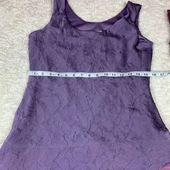 Vintage 80s Scarlett purple flutter ruffle dress, 9/10 - Picture 5 of 7